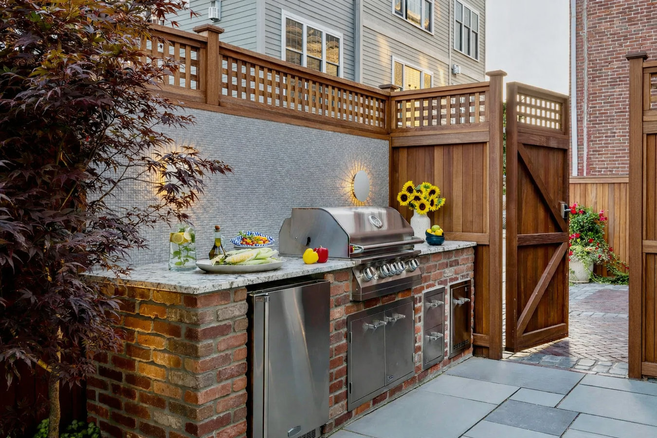 Outdoor kitchen masonry